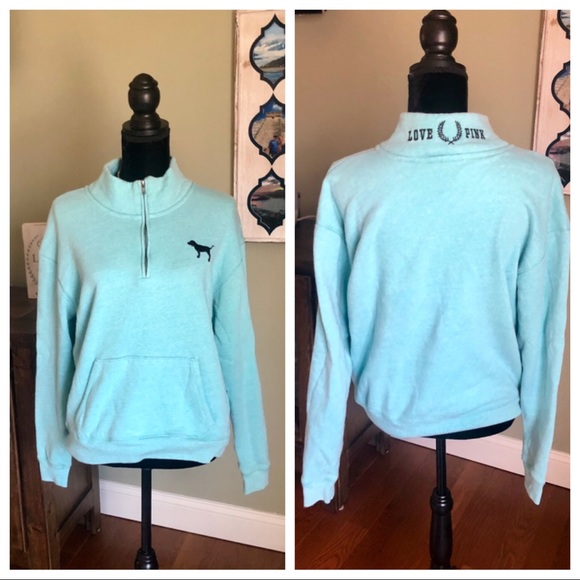 PINK Victoria's Secret Tops - PINK blue/light green sweatshirt